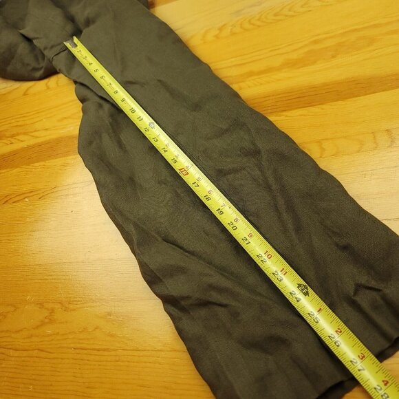 Tabolts Womens 4 P Petite Olive‎ 100% Irish Linen Pants Breathable Lightweight - Picture 8 of 11